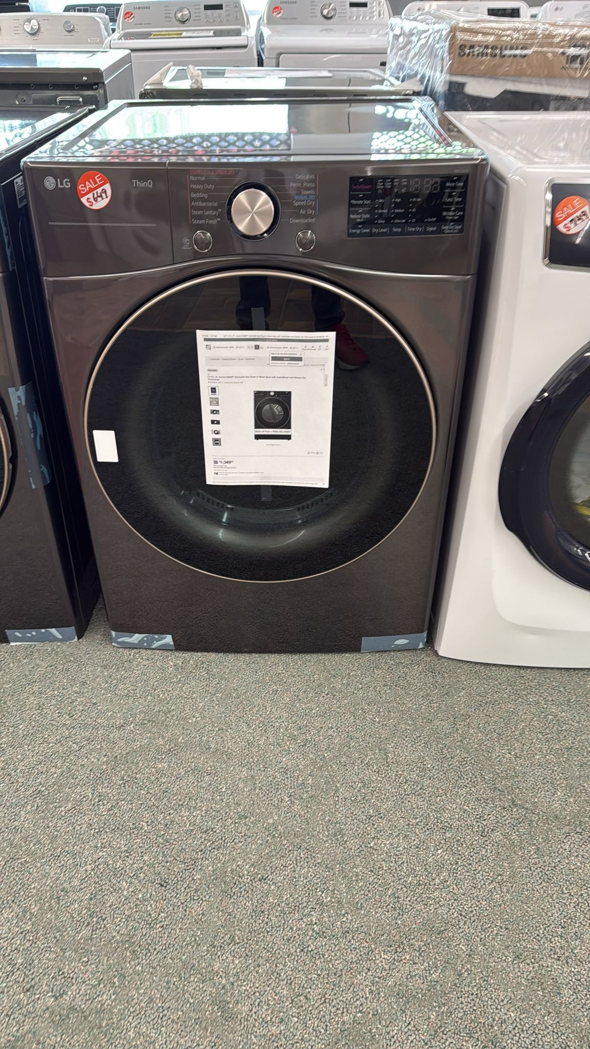 LG Used Front Load Gas Dryer with Turbo Steam - Image 2