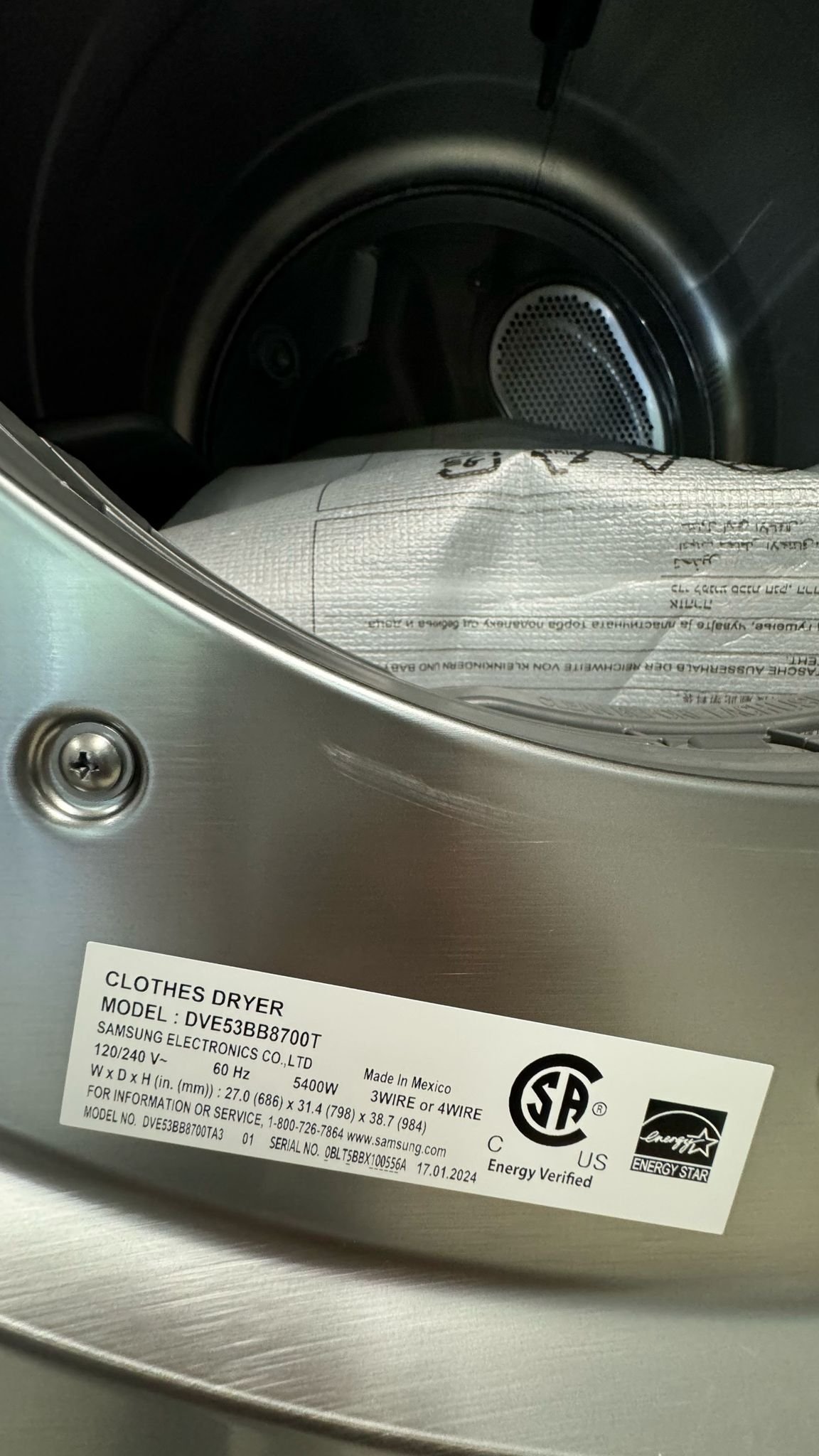 Samsung Used 27 Inch Front Load Stackable Set - Image 2