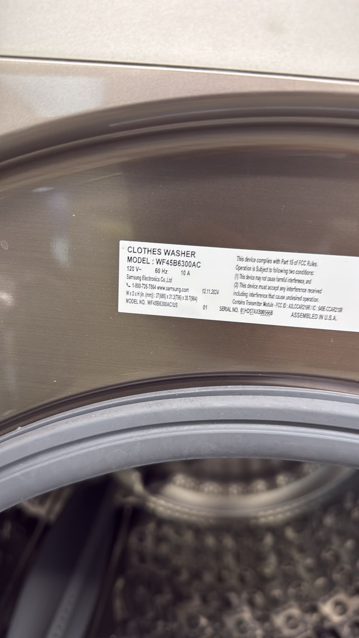 SAMSUNG NEW 4.5 cu. ft. Large Capacity Smart Front Load Washer - Image 3