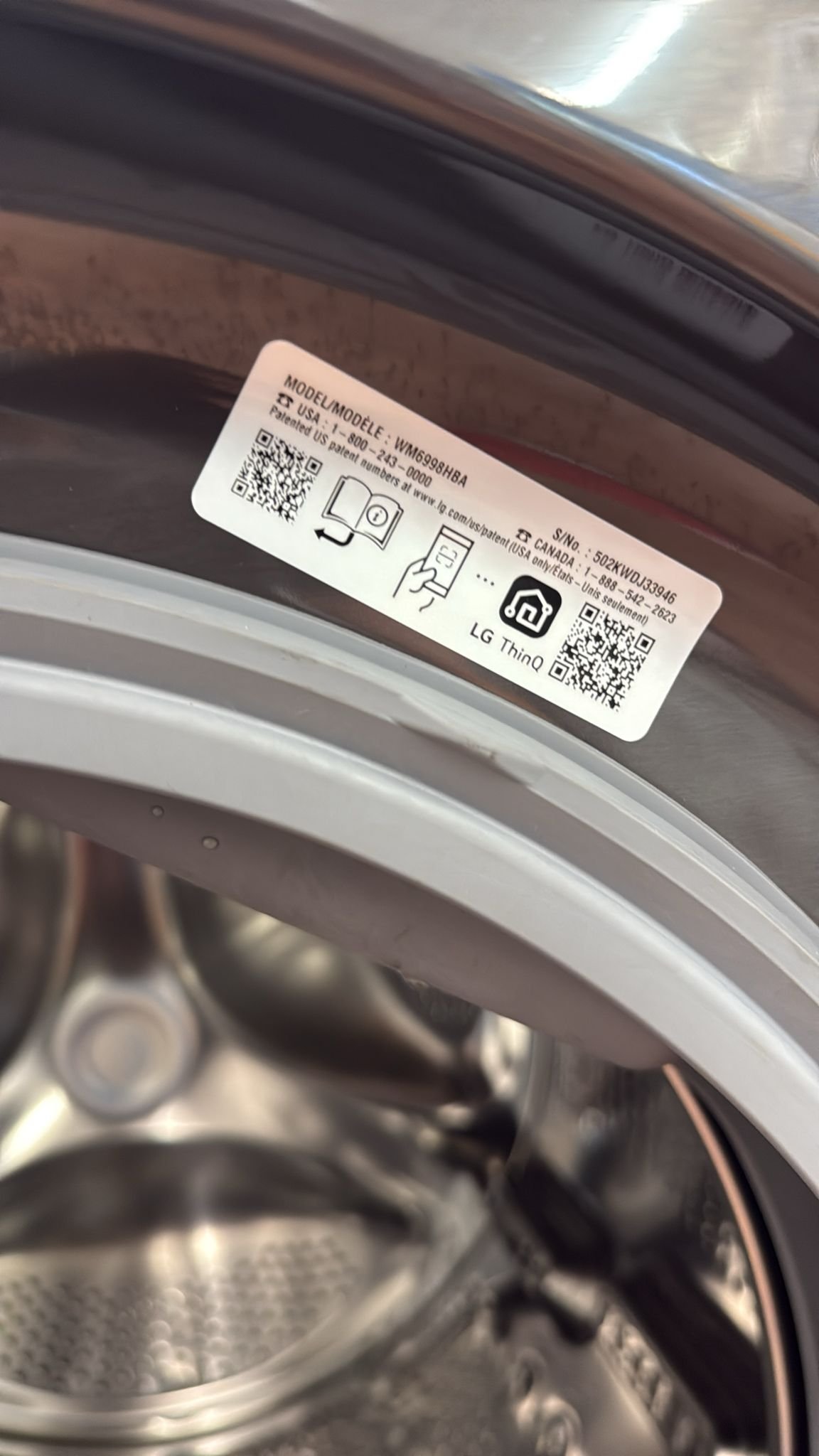 LG New 27 Inch Smart Front Load Washer/ Dryer Combo - Image 3