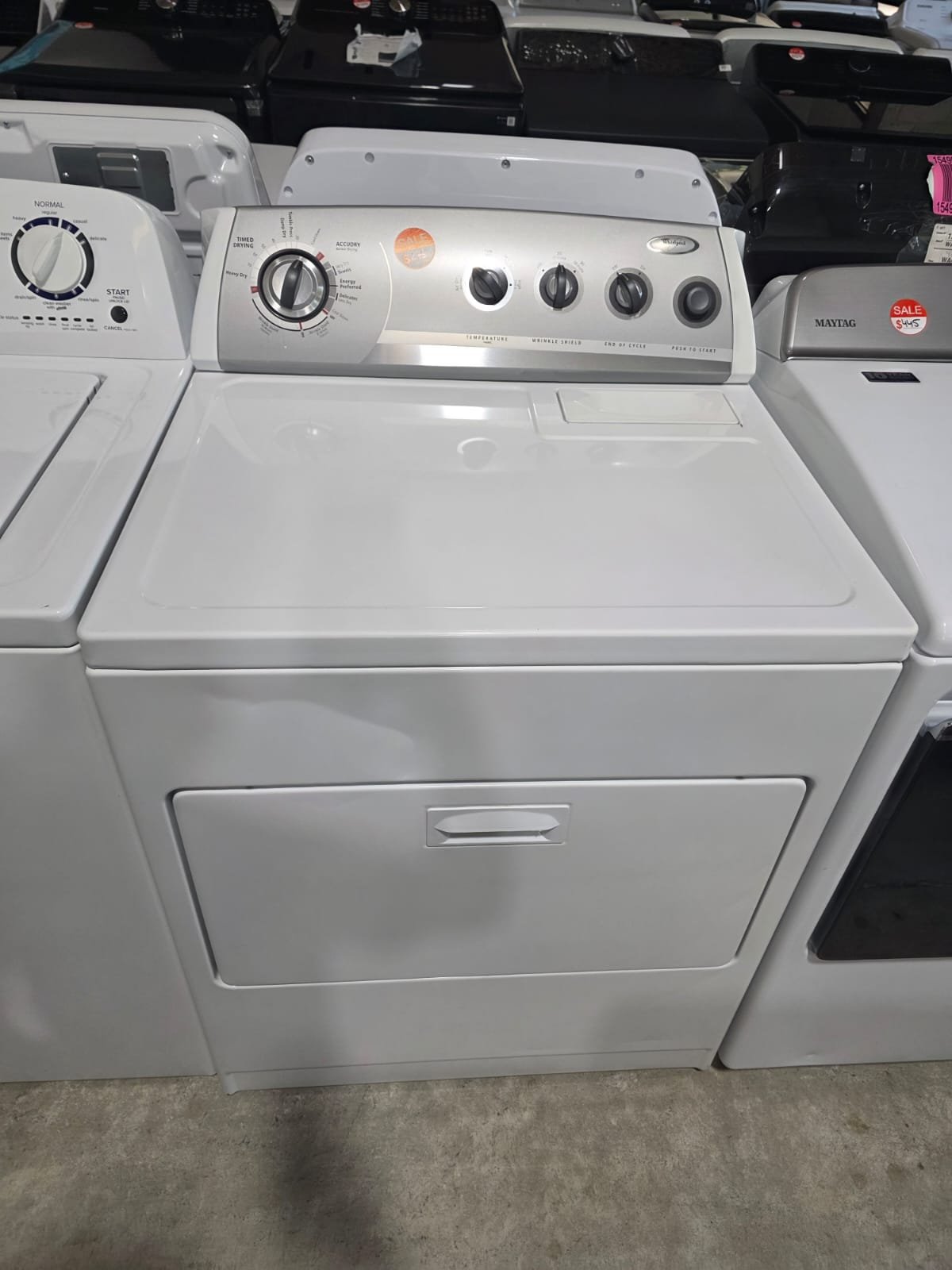 WHIRLPOOL USED FRONT LOAD DRYER WHITE WITH WARRANTY