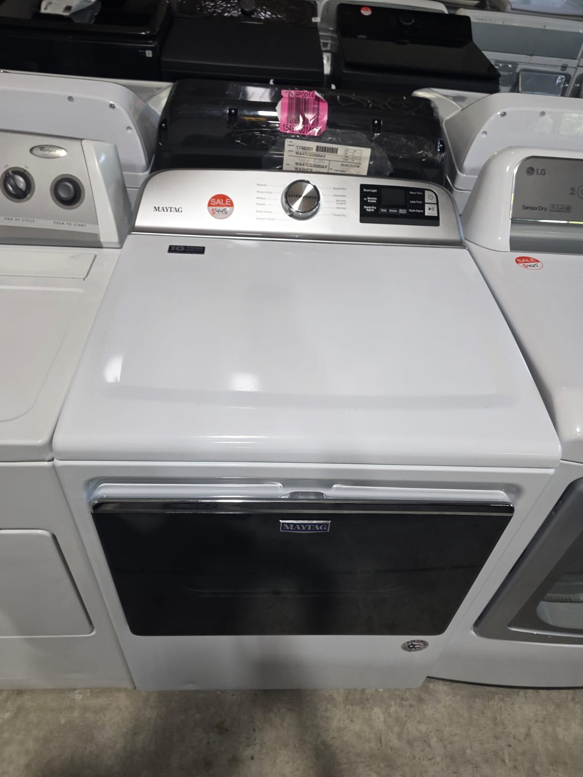 MAYTAG USED FRONT LOAD DRYER WHITE WITH WARRANTY