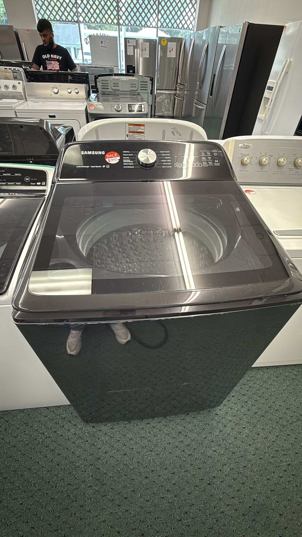 SAMSUNG USED TOP LOAD WASHER BLACK WITH WARRANTY