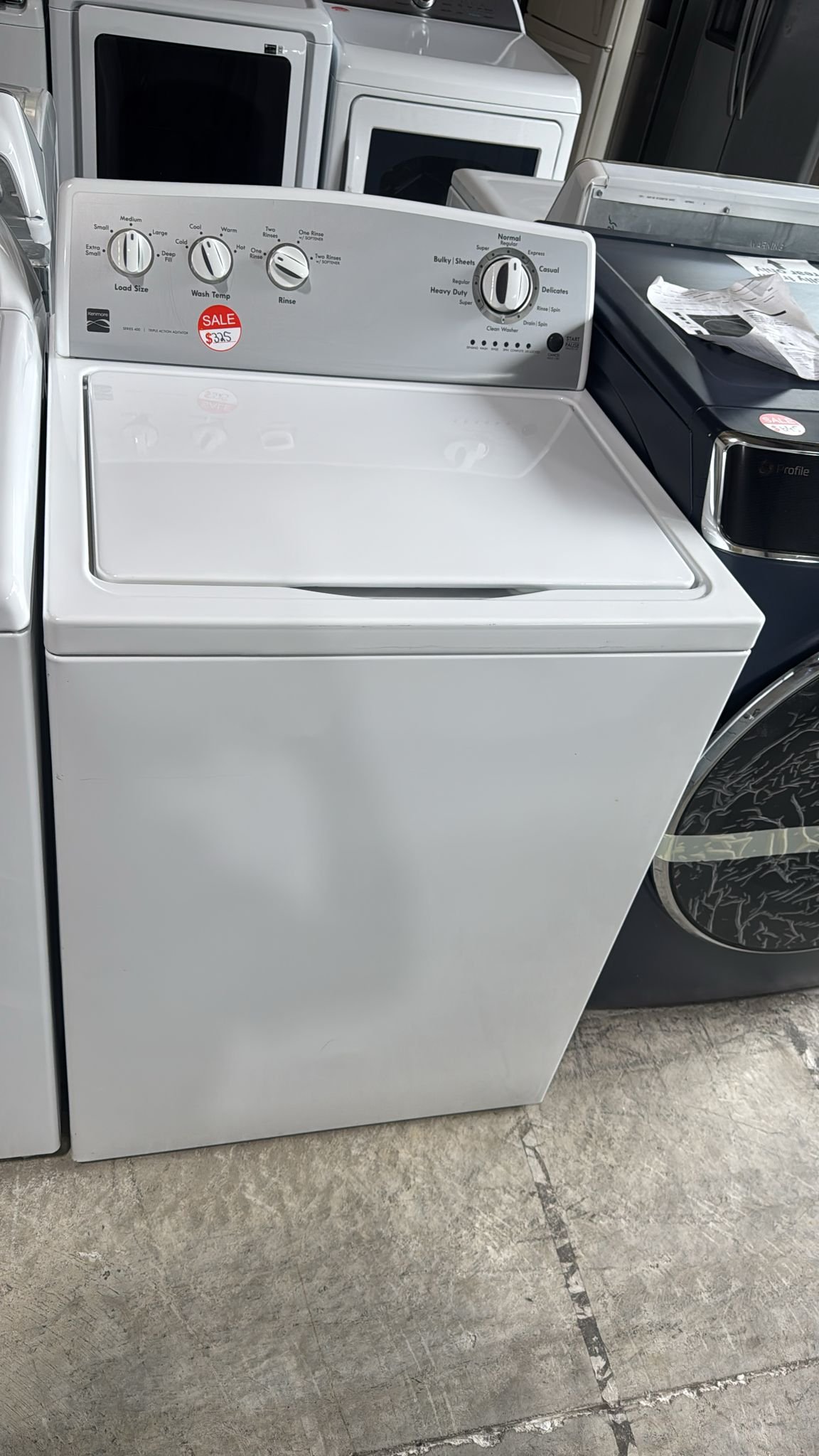 KENMORE USED ELECTRIC WASHER WHITE WITH WARRANTY