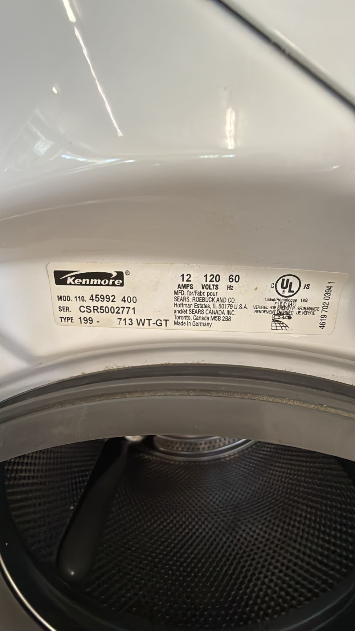 KENMORE USED ELECTRIC WASHER WITH WARRANTY - Image 3